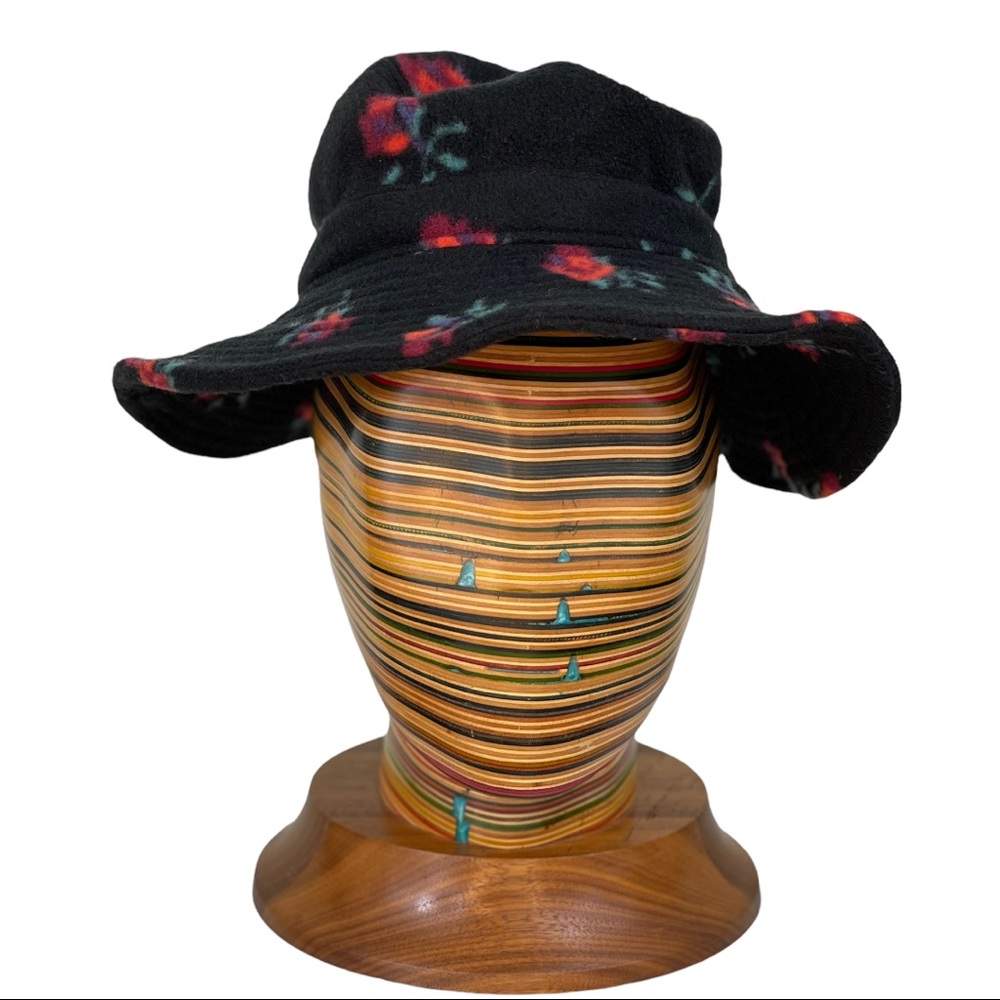 BRIXTON Dylan Bucket Hat - Floral Polar Fleece NWT sz XS/S - Picture 2 of 7
